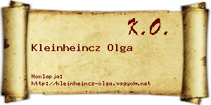 Kleinheincz Olga névjegykártya